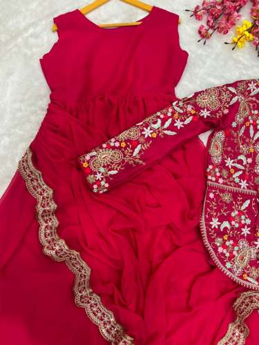 Beautifull Heavy Rangoli Gown With Jacket
