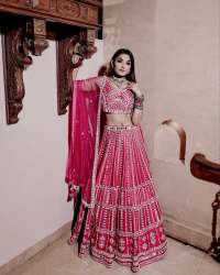  beautiful Heavy silk lehenga with thread work 