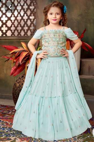 Beautiful Multi Sequence Embroidered Lehenga Choli