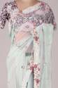 Beautiful Organza Silk With Embroidery Work Saree  thumb 1