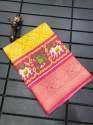 Beautiful Patola & Bandhani Print Dola Silk Saree  thumb 2