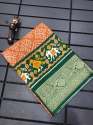 Beautiful Patola & Bandhani Print Dola Silk Saree  thumb 4