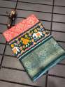 Beautiful Patola & Bandhani Print Dola Silk Saree  thumb 7