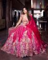 Beautiful Pink Faux Georgette Lehenga With Embroidery Sequins Work 