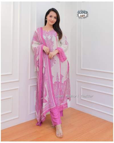 Beautiful  printed Maslin kurta set  with full Sequence Work in kurta