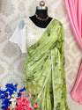 Beautiful pure Chinon saree rea6025 thumb 8