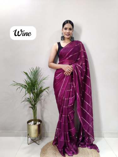 Beautiful Pure Soft Georgette Saree With Satin Zari Patta