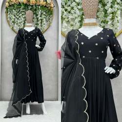 Beautiful Rayon Silk Kurti With Dupatta & Sequence Work 