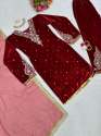 Beautiful Viscose Velvet Suits With Organza Silk Dupatta  thumb 6