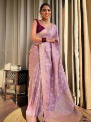 Beautifull Banarasi Soft Silk Saree And Zari Weaving 