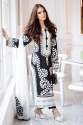 Black Color Faux Georgette Embroidery Work Kurti Pant Set thumb 1