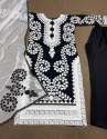 Black Color Faux Georgette Embroidery Work Kurti Pant Set thumb 5