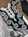 Black Color Faux Georgette Embroidery Work Kurti Pant Set thumb 8