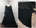 Black Color Georgette Anarkali Kurti With Dupatta thumb 3