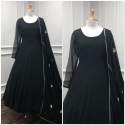 Black Color Georgette Anarkali Kurti With Dupatta thumb 7