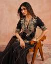 Black Color Georgette Sharara Plazzo Set