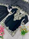 Black Color Georgette Sharara Plazzo Set thumb 7