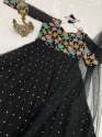Black Color Georgette with Attractive Embroidery Gown With Dupatta  thumb 3