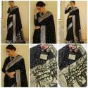 Black Color Lichi Silk Banarasi Saree Collection  thumb 3
