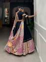 Black Color Pure Cotton Navratri Lehenga Choli  thumb 2