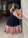 Black Color Pure Cotton Navratri Lehenga Choli  thumb 4