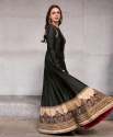 Black Silk Anarkali Gown With Embroidery Work  thumb 3