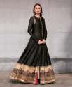 Black Silk Anarkali Gown With Embroidery Work  thumb 4