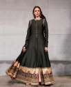 Black Silk Anarkali Gown With Embroidery Work  thumb 6