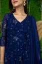 Blue Georgette Anarkali With Dupatta thumb 3