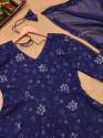 Blue Georgette Anarkali With Dupatta thumb 7