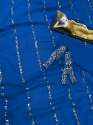 Blue Georgette Sequence Work Saree  thumb 4