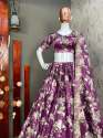 Bridal wear dullsatin print lehengha choli thumb 7