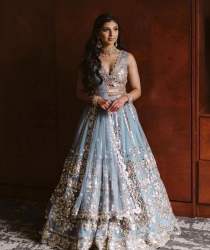 Bridal Wear Heavy Soft Net Mirror Work Lehenga Choli