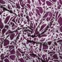 Burgundy And White Abstract Pattern Digital Print Georgette Fabric