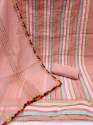 Chanderi Cotton Hand Work Dress Material  thumb 4