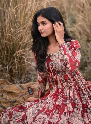 Chent Creap Kalamkari print Gown