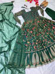 CHIFFON SILK GOWN WITH DIGITAL PRINT 