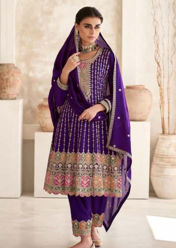 Chinon + Embroidery Work 3Pc set