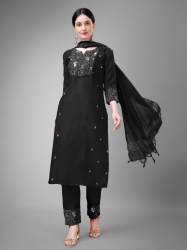 Cotton Blend Kurti Pant Dupatta