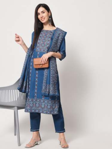 COTTON CROSET WORK AND DIGITAL PRINT KURTI SET