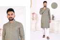 Crochet Sequence Work & Digital print Men Kurta thumb 7