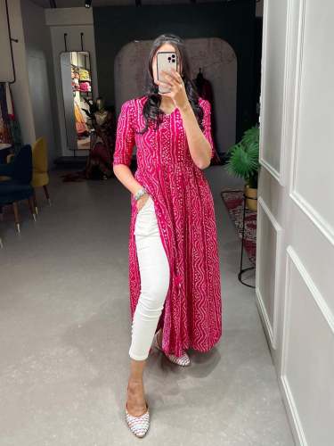 Designer Cotton Printed Kurti 