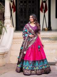 Designer Dola Silk Printed Foil Work Lehenga Choli