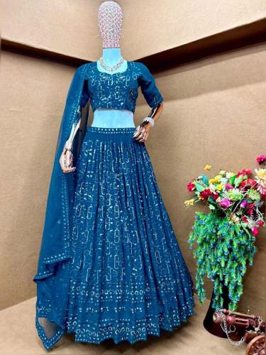 Designer Embroidery Faux Georgette Lehenga Choli