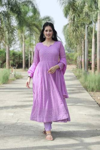 designer faux georgette anarkali suit collection 