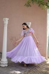 Designer Faux Georgette Sequence Gown Collection 