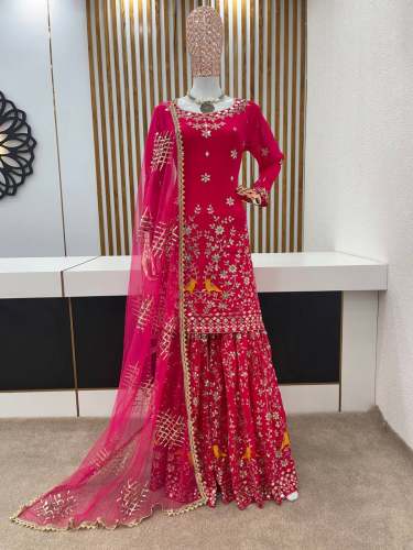 Designer Heavy Faux Georgette Sharara Set