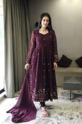 designer latest faux georgette gown colllection 