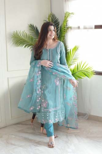 Designer Latest pure Chinon Suit Collection 