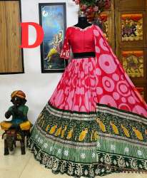 Designer Muslin Cotton Printed Lehenga Choli With Mirror Work